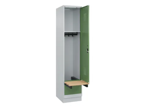 locker met bank,HxBxD 1950x400x815mm,1vak,vak B 400mm,cilinderslot