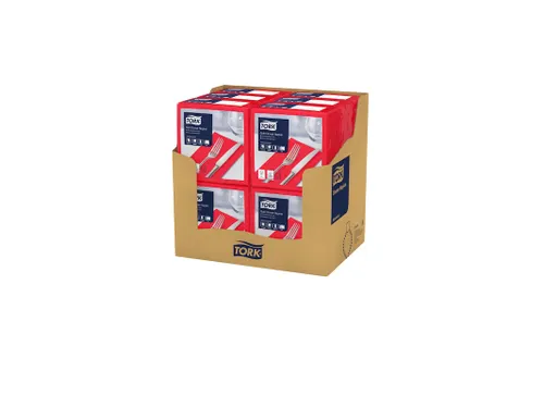 Tork 477620 Soft Dinnerservet Advanced Rood 39x39cm 1/8 vouw