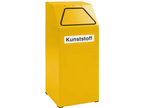 Afvalverzamelaar Vuurremmend 65 Liter 970X405X380Mm Binnenbak Geel