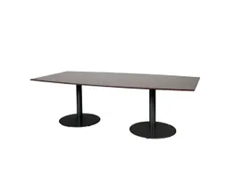 Linesto Vergadertafel Vaste Hoogte 240x120 Ton Logan Eiken 25mm Zwart