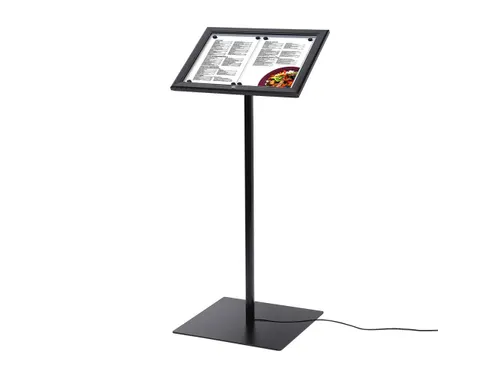 Menustandaard Vergrendelbaar Zwart LED Verlichting 2xA4