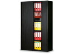 jaloeziedeurkast,HxBxD 1980x1200x430mm,5 OH,romp zwart,front zwart