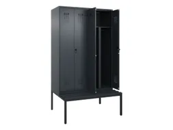 PBM-locker met bank,HxBxD 2120x1200x815mm,4vak,vak B 300mm