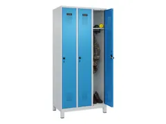 locker,HxBxD 1950x900x500mm,3vak,vak B 300mm,draaigrendel,voeten