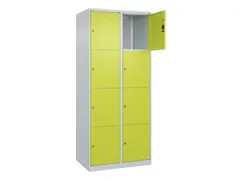 lockerkast,HxBxD 1850x800x500mm,2x4vakken,vak B 400mm,cil.-slot