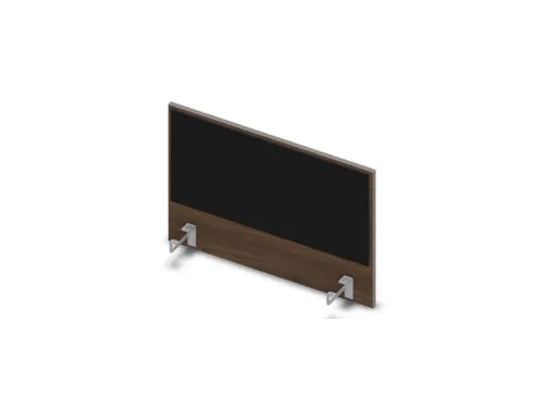 opzetpaneel v. bureau aanbouw zijkant 800mm Bruin Hickory BN8033-zwart