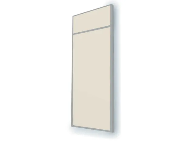 massieve wand,B 1200mm,wandkleur RAL9010,afdekprofielen RAL7035