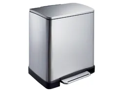 Afvalbak Pedaalemmer Rechthoekig 20 Liter Mat Rvs