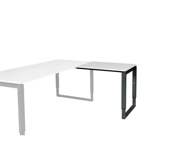 Domino Plus Aanbouw Hoogte Verstelbaar 800x600mm Grijs 25mm Zwart