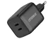 Standaard EU AC-adapter 20W 65W GaN USB-C 45W+20W PD zwart
