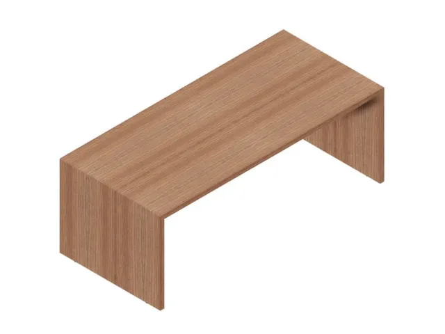 Bureau Hxbxd 730x2000x900mm Zijpaneel Bladdecor Noten
