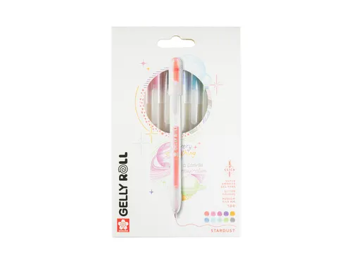 Gelschrijver Sakura Gelly Roll Stardust 08 klikfunctie assorti 10st