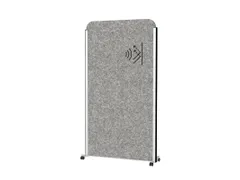 MAULcocoon Scheidingswand 100x180cm Grijs Mobiel Frame Zilver