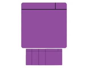 Magneet scrum 75x75mm paars 5 stuks - 1