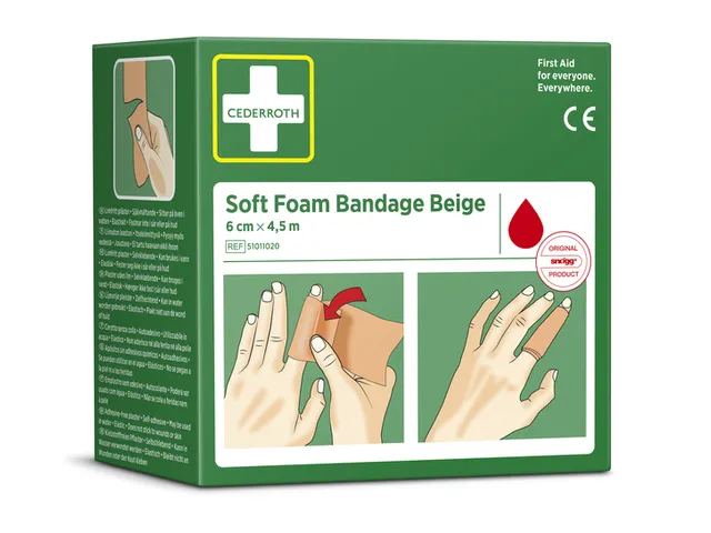 Bandage Cederroth Soft Foam beige 6cmx4.5m