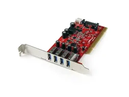 4 Poorts PCI SuperSpeed USB 3.0 Adapterkaart met SATA/SP4 Voeding