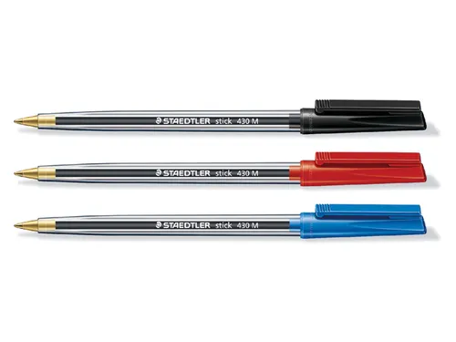 Balpen Staedtler Stick 430 medium blauw
