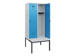 locker met bank,HxBxD 1950x800x815mm,2vak,vak B 400mm,draaigrendel