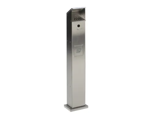 Combi-asbakstaander Vierkant Rvs 1150x180x150mm 2/5 liter Overkapping