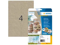HERMA 10756 Silphie-papier Etiketten A4 105x148mm bruin 80 stuks