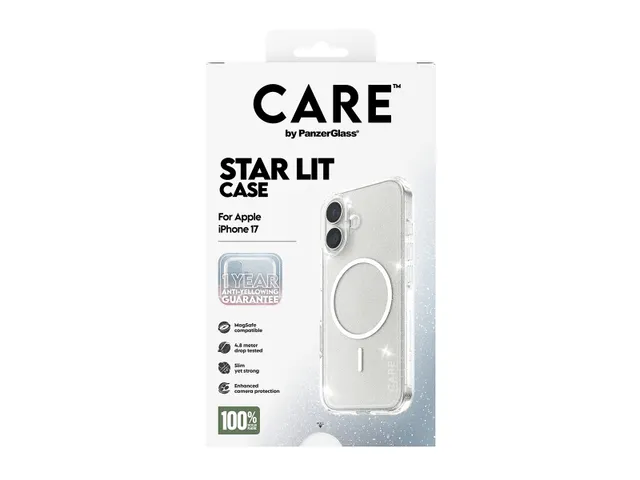 PanzerGlass CARE by Star Lit Case w. White MagSafe iPhone 17, Ho