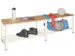 banc-patère,LxP 1500x370mm,barrettes en bois hêtre,piètement RAL901