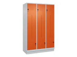 Z-garderobekast,HxBxD 1950x1200x500mm,vak B 200/400mm,draaigrendel