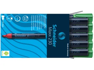 Marker Schneider Maxx 230 permanent ronde punt groen - 4