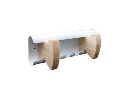 Unilux Wandkapstok Aurora Wit Beukenhout 2 haken