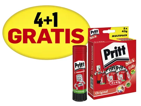 Lijmstift Pritt Original Groot 43gr Promopack 4+1 gratis