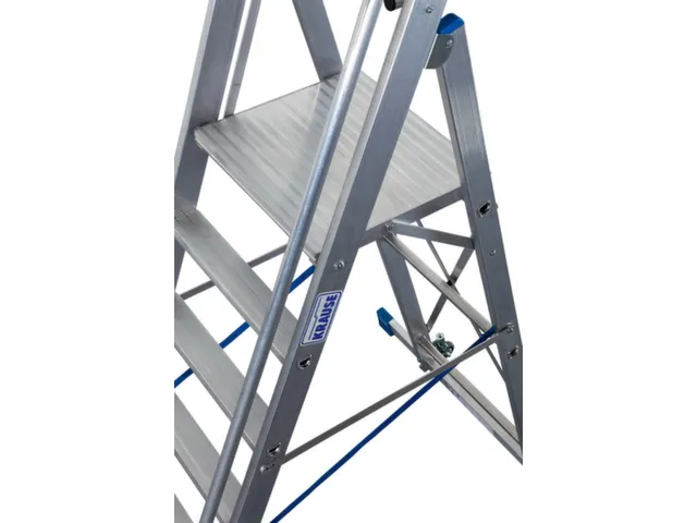 verrijdbare treden-platformladder eenzijdig 6treden stand H 1 4m