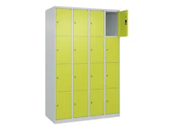 lockerkast,HxBxD 1850x1200x500mm,4x4vakken,vak B 300mm,cil.-slot