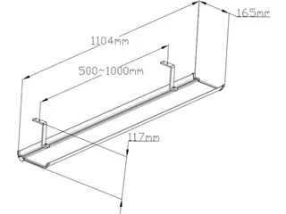Kabelgoot Wit 110cm - 2