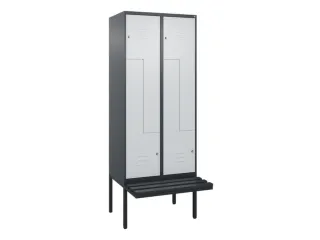 Z-garderobekast,HxBxD 2120x800x815mm,4vak,vak B 400mm,cil.-slot - 1