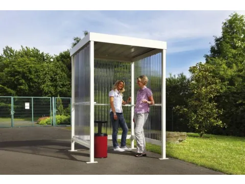 Zijwand voor rokersoverkapping rechts/links polycarbonaat bouwframe RA