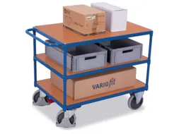 Tafelwagen 500kg 1000x700mm 3 Etages Houten Plaat