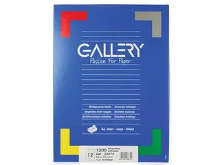 Gallery Witte Etiketten 66x72 mm Ronde Hoeken - 1