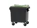 Container 1100 liter vlak deksel Grijs Groen Kunststof