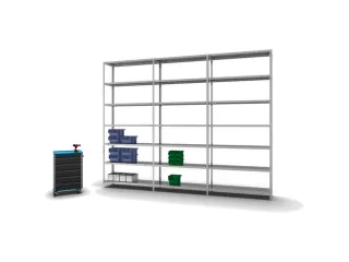 magazijnstelling,grondveld,HxBxD 3000x1300x400mm,vaklast 200kg - 3