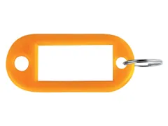 Sleutellabel Pavo kunststof oranje 100 stuks
