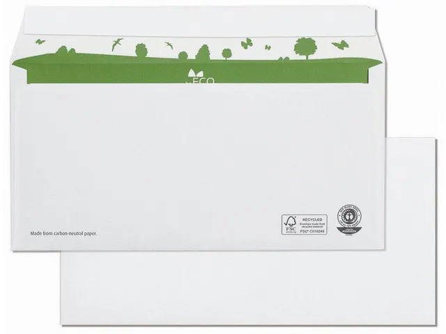 Bong Enveloppen Beeco Ft 110x220mm Zonder Venster Doos 500 Stuks