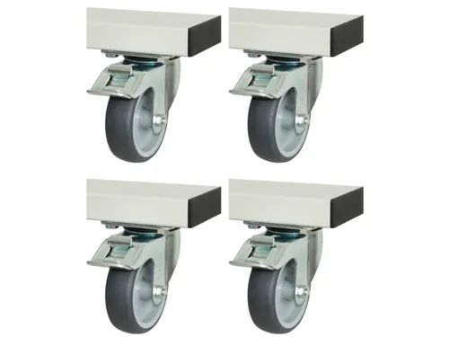 4zwenkwielen,v. werkbank,TPE,bouw H 125mm