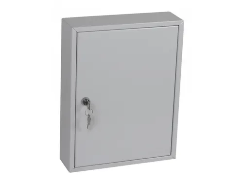 sleutelkast,42haak,HxBxD 350x270x80mm,romp grijs,front grijs
