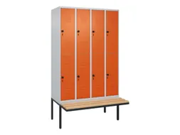 Dubbeldekse dekenkist,HxBxD 2120x1200x815mm,4x2vak.,vak B 300mm