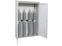 gasflessenkast,v. 4xØ 220mm fles,HxBxD 2150x1400x400mm,m. dak