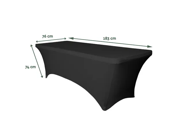 Housse de table BRASQ 183x76x74cm noir