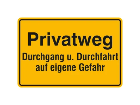 aanwijzingsbord,Eigen weg - Doorgang en doorrit,aluminium gemerkt