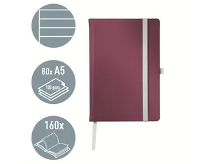 Notitieboek Leitz Style A5 lijn 160 pagina's rood - 7
