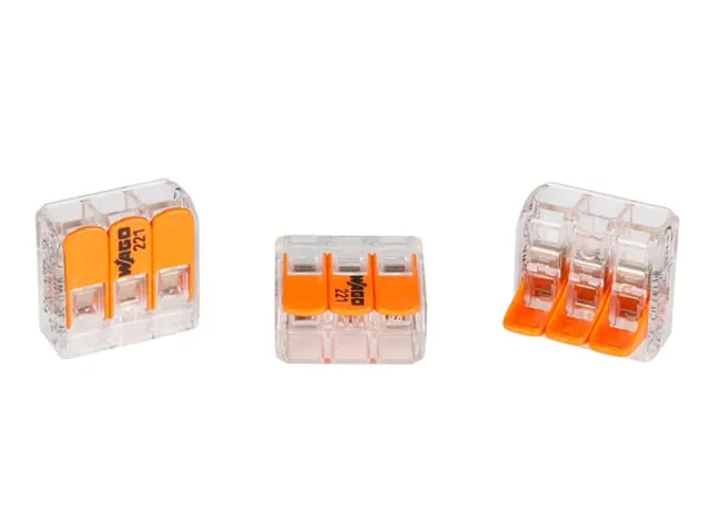 Compacte Verbindingsklem 3 x 0.2 - 4mm² Voor Alle Kabelsoorten