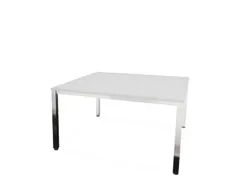 vergadertafel,HxBxD 740x1400x1400mm,hoekig,MP-lichtgrijs